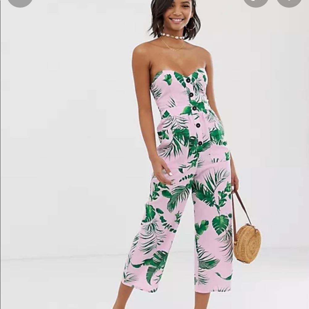 ASOS ✨ Strapless wide leg jumpsuit 🌴